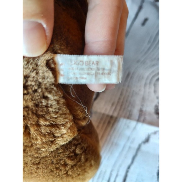 11 Inches LOGO BEAR LONG HORN BULL PLUSH STUFFED ANIMAL BROWN TOY SITTING - Picture 5 of 6